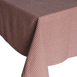 Laura Ashley Tafelkleed - Tafellaken - Kitchen Linen Collectables Oxblood - Rood streep - 140x240cm