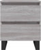 vidaXL - Nachtkastjes - 2 - st - 40x35x50 - cm - bewerkt - hout - grijs - sonoma - eiken