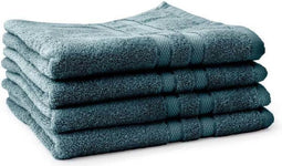 LINNICK Pure Handdoeken Set - 100% Katoen - Petrol - 60x110cm - Per 4 Stuks