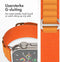 imoshion Nylon Alpine bandje - Geschikt voor Apple Watch 1, 2, 3, 4, 5, 6, 7, 8, 9, 10 (42 mm), SE - 38/40/41 mm - Oranje - One Size