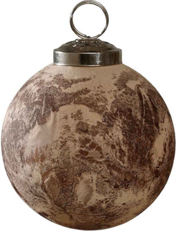 PTMD Henley Kerstbal - H7 x Ø7 cm - Glas - Bruin