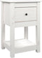 vidaXL - Nachtkastje - 40x35x61,5 - cm - massief - grenenhout - wit
