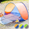 tectake® Strandtent - Pop-Up met UV-Bescherming - 220 x 120 x 100 cm - Groen Grijs