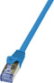 LogiLink CQ3086S RJ45 Netwerkkabel, patchkabel CAT 6A S/FTP 7.50 m Blauw Vlambestendig, Snagless 1 stuk(s)