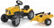FALK SuperBuilder traptractor - motorkap en aanhanger open - van 2 tot 5 jaar