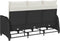 vidaXL - Verstelbare - tuinbank - met - kussens - L-vormig - poly - rattan - zwart