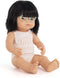 Miniland Babypop Aziatisch Meisje met Bril 38cm