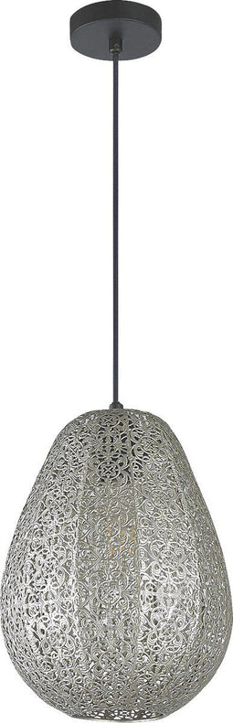 Aisha Hanglamp - Design - E27 - Metaal - Grijs - Hoogte 28.5 cm