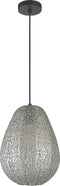 Aisha Hanglamp - Design - E27 - Metaal - Grijs - Hoogte 28.5 cm