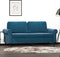 vidaXL - Tweezitsbank - 140 - cm - fluweel - blauw