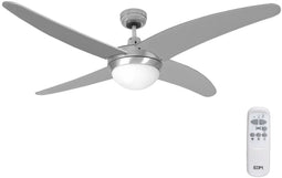Plafondventilator met licht EDM 33807 Caspio Zilverkleurig 60 W