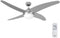 Plafondventilator met licht EDM 33807 Caspio Zilverkleurig 60 W