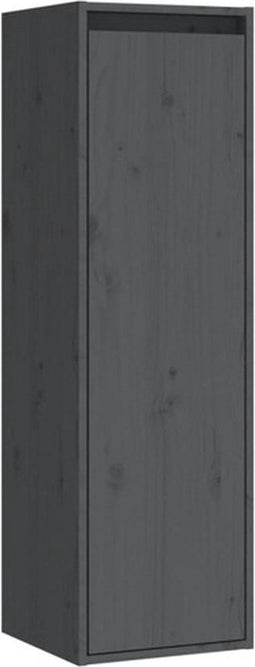 vidaXL - Wandkast - 30x30x100 - cm - massief - grenenhout - grijs