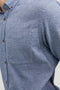 JACK&JONES JJECLASSIC MELANGE SHIRT LS SN - Heren Overhemd - Slim fit - Maat XL