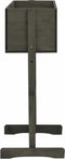 vidaXL - Latwerkplantenbak - 45x30x74 - cm - massief - vurenhout - grijs