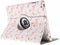 Tablet Hoes Geschikt voor iPad 2 (2011) 9.7 inch /iPad 3 (2012) 9.7 inch / iPad 4 (2012) 9.7 inch - 360° Draaibare Design Bookcase - Wit / Roze /Flamingo