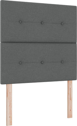 vidaXL - Hoofdbord - met - Knopen, - Donkergrijs, - 100 - cm