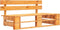 vidaXL - Tuinbank - pallet - hout - honingbruin