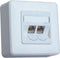 Metz Connect 1309120002-E Netwerkdoos Opbouw (op muur) CAT 6 2 poorten Zuiver wit