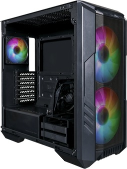 Cooler Master HAF 500 - Tower Behuizing - Hoge luchtstroom met 200mm ARGB-ventilatoren - Zwart