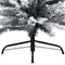 vidaXL - Kunstkerstboom - met - sneeuw - smal - 210 - cm - PVC - groen
