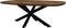 HSM Collection Salontafel Visgraat 130cm Donker Naturel/Zwart Eiken/Metaal