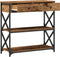 vidaXL - Console - Tafel - Oud - Hout - 75x28x75 - cm - Engineered - Hout - en - Staal