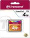 Transcend TS4GCF133 - CompactFlash 4GB - Ultra-snel 133X - (1 stuk)