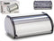 RVS broodtrommel met klep/deksel 43 cm - Broodtrommels/brooddozen/vershoudtrommels