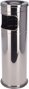 RVS staande terras asbak met uitneembare afvalbak zilver 60 cm