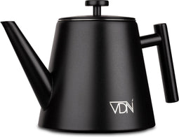 RVS Theepot Dubbelwandig met Filter - Zwarte Theekan 1 Liter - 904 - VDN