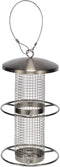 RVS vogel voedersilo zilver 28 cm - Vogelvoederhuisje - Vogel voederstation - Vogelvoer - Hangend