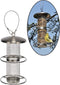 RVS vogel voedersilo zilver 28 cm - Vogelvoederhuisje - Vogel voederstation - Vogelvoer - Hangend