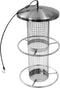 RVS vogel voedersilo zilver 28 cm - Vogelvoederhuisje - Vogel voederstation - Vogelvoer - Hangend