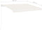 vidaXL - Luifel - handmatig - uittrekbaar - met - LED - 300x250 - cm - crèmekleurig