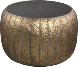 PTMD Reddick Ronde Koffietafel - H50xØ77 cm - Set van 2 - Ijzer - Goud