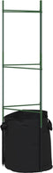 vidaXL - Tomatenkooien - met - plantenzak - 8 - st - 116 - cm - staal - en - polypropeen