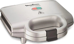 Moulinex Ultracompact SM156140 - Sandwichmaker - 700W - Antiaanbakplaten - Compact & Ruimtebesparend - Zilver