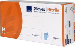 Abena nitril wegwerp huishoud handschoenen blauw MEDIUM 7-8