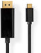 Nedis CCGP64352BK20 - DisplayPort naar USB-C Kabel - 200 cm - Zwart
