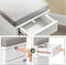 SoBuy FSR82-K-WG - Schoenenkast entreebank - Schoenenopbergkussen en toiletzitting - Wit antiek houteffect