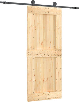 vidaXL - Schuifdeur - met - beslag - 85x210 - cm - massief - grenenhout