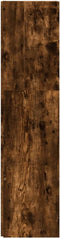 vidaXL - Hoekkast - 33x33x132 - cm - bewerkt - hout - gerookt - eikenkleurig