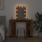 vidaXL - Kaptafel - met - LED-lampjes - Oud - Hout - 102x33x135 - cm