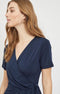 VILA VINAYELI SS KNEE WRAP DRESS - Dames Jurk - V-hals - Maat L