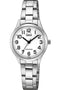 Q&Q C229-800Y - Horloge - Analoog - Vrouwen - Dames - Stalen band - Rond - Metaal - Cijfers - Zilverkleurig - Wit
