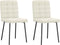 vidaXL - Eetkamerstoelen - 2 - st - fluweel - crèmekleurig