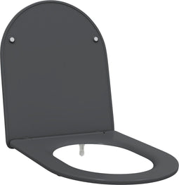 vidaXL - Snelle - Afneembare - Toiletbril - met - zachte - sluiting - Duroplast - - - Anthraciet