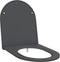 vidaXL - Snelle - Afneembare - Toiletbril - met - zachte - sluiting - Duroplast - - - Anthraciet