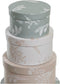 Set Van Opstapelbare Opbergboxen Dkd Home Decor Beige Bruin Groen Karton (37,5 X 37,5 X 18 Cm)
